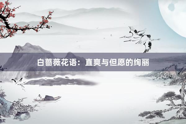 白蔷薇花语：直爽与但愿的绚丽