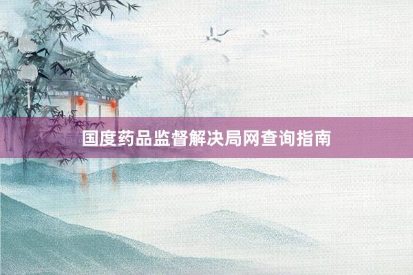 国度药品监督解决局网查询指南